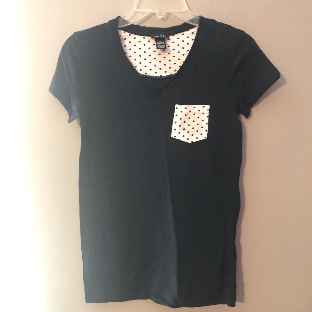 Navy blue Rue short sleeve shirt